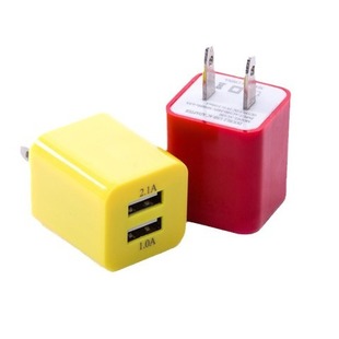 Big Green Dot USB charger mobile phone charger usb Green Dot charging head dual 1A color dual U port charging head