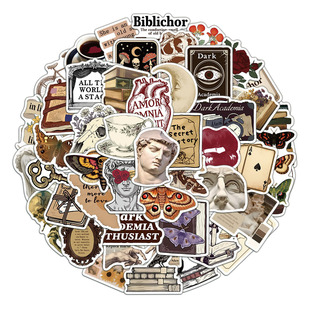 50 ins wind decoration diy waterproof stickers dark college does not repeat the small high sense of cute creative stickers