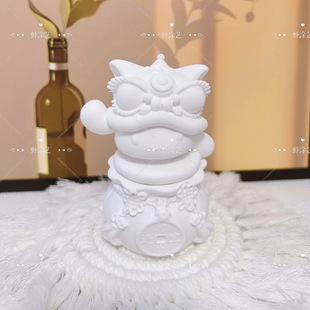New 3D KT Bag Aromatherapy Gypsum White Embryo Multifunctional Storage Can Hand-painted Gypsum Doll