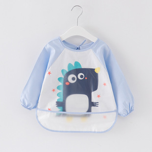 Pure Cotton Baby's Dinner Overalls Summer Thin Kindergarten Waterproof Anti-Dirty Apron for Boys and Girls Anti-Dressing Clothing