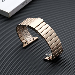 Stainless Steel Bamboo Strap Flat Interface for apple watch iwatch apple watch Metal Strap