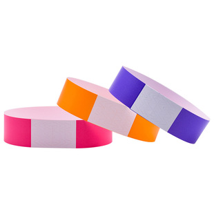 Factory supply spot synthetic paper wrist strap color variety optional disposable playground wrist strap