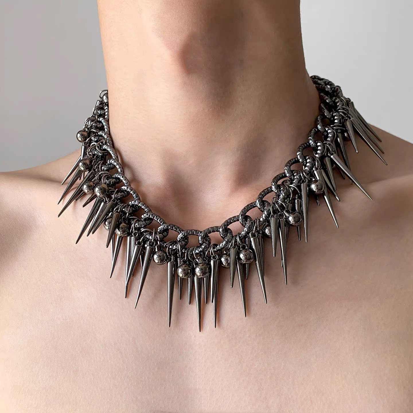 Star Double-Layer Necklace Men's Trendy Sweater Chain Accessible Luxury Niche Design Hip-Hop Style Couple Boys and Girls Clavicle Chain