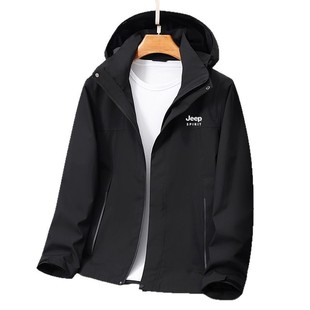 JEEP SPIRIT Couple Autumn and Winter Outdoor Charge Clothes Detachable Down Liner Warm Color-block Jacket Coat