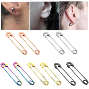 Амазонка AliExpress трансграничная электронной коммерции взрывные серьги из нержавеющей стали скрепка серьги креативные персонализированные серьги