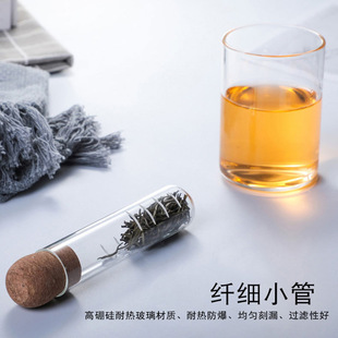 Glass Tea Drain Filter New Heat-resistant Glass Tea Bubble High Borosilicate Home Office Tea Filter Accessories Tea Drain