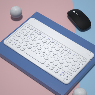Применимый ipad планшетный pro беспроводная Bluetooth клавиатура мобильный телефон мини универсальная круглая клавиша крышка замечательная сенсорная мышь