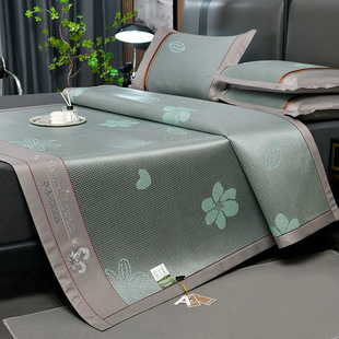 Summer Ice Silk Mat Rattan Mat 2024 New Summer Soft Mat Bed Sheet Bamboo Mat Washable for Kidsren and Babies