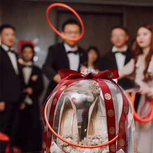 In stock wholesale wedding supplies Golden Bell Bell Collection shoe box wedding shoe box ring pick-up game props