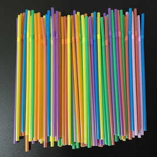 Cross-Border 5mm food grade 100 new color 5x 210 elbow juice milk tea disposable plastic straw
