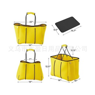 Cross-border European and American Fashion Portable Beach Bag Waterproof Diving Material Shoulder Bag Amazon Neoprene Tote Bag