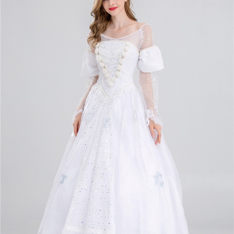 Movie Version Alice in Wonderland 2 White Queen Cos Anime Cosplay Women's Costume