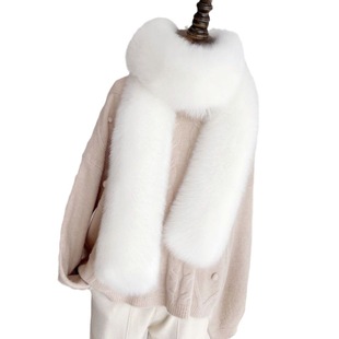 Thickened Long Neck Neck Collar Scarf Shawl All-match Warm Faux Collar Fox Fur Shawl Autumn and Winter Women