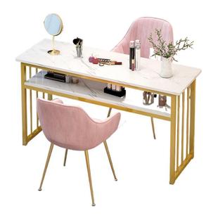 Ins Cyber Celebrity Nail Art Table Economical Nail Art Shop Table and Chair suit Japanese Style Light Luxury Double Nail Art Table