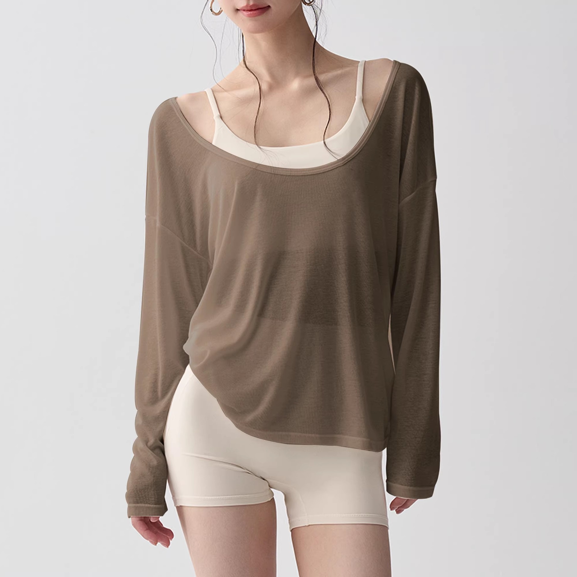 Yoyo Recommends Sports Quick-Drying Sports Tops Fitness Clothes for Women 2025 New Yoga Tops Long-Sleeved Training Clothes for Women