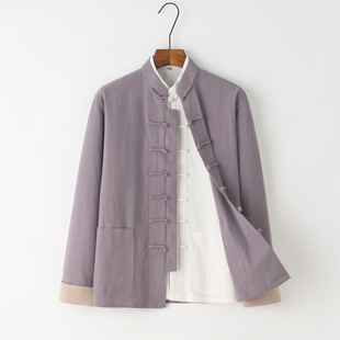 Chinese Style Men's Spring and Autumn Tang Suit Men's New Chinese Style National Style Coat Loose Casual Casual Guoxue Fashionable Tea Suit