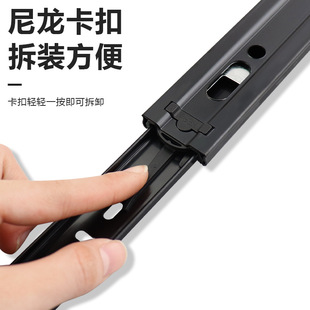 4512 Drawer Track Conventional Guide Rail Silent Wardrobe Cabinet Three Section Thickened Steel Ball Slide Rail Furniture Hardware Factory