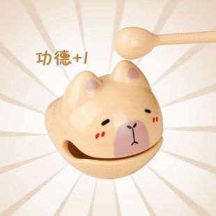 Featured Emotional Stability Artifact Mini Wooden Fish Decompression Desktop Ornaments Toy Toy Cat Gift Creative Funny