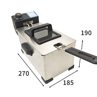 1-010 JP184 Single Cylinder Electric Fryer Snack Equipment Small Capacity Plastic Head Stainless Steel Stove