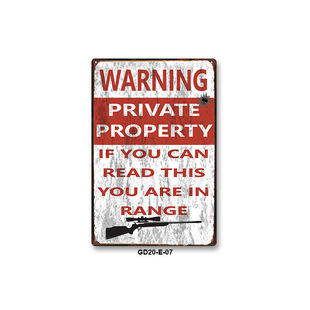 Tin Painting Tips Warning Board Bar Home Wall Decoration Tin Metal Decor Cross-border Wall Warning