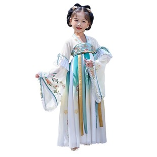 Hanfu Girl 2023 новая супер сказочная юбка Древний стиль Тан костюм костюм Китайский стиль детская юбка принцессы