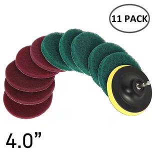 Amazon hot electric drill sticky plate suit 11-piece scouring pad household car cleaning polishing waxing tool brush