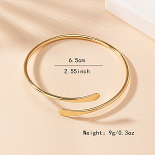 2024 Europe and the United States cross-border fashion fashion two flattened smooth bracelet temperament elegant Joker jewelry factory outlet