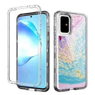 Для Samsung S20FE S20Plus Note 20 Ultra чехол для телефона Три в одном, Мраморная устойчивая к падению крышка