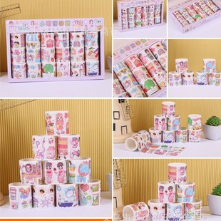 Zemuhe Paper Hand Account Tape and Paper Tape Roll Sticker Little Red Book High Color Value Decorative Sticker Water Cup Sticker