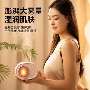 Flame Double Spray Humidifier Bedroom Dormitory Home Heavy Fog Water Replenishment Meter Portable Car Atmosphere Lamp Aromatherapy Machine