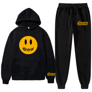 Трансграничные продажи европейского и американского модного бренда Smiley Dream Star с двухкомпонентным свитером, толстовкой, спортивными брюками, мужской одеждой