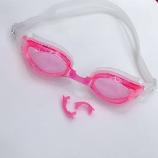 Adult swimming goggles anti-fog multi-color belt removal and replacement nose bridge