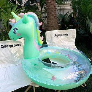 Children's Baby Swimming Ring Seat Thickeneded Steering Wheel Cartoon Infant Armpit Ring Seat Floating Ring 0-3-6 Years Old