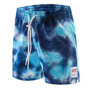 Summer New Tie Dye Ink Color Comfortable 3D Print Hawaiian Casual Fashion Loose Straight Men's Beach Pants