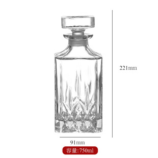 European-style crystal glass wine bottle large wine decanter household foreign wine bottle with lid dustproof wine pot container dense
