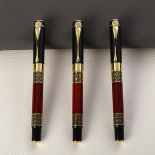 Spot 530 Chinese style wood grain ball pen pen laser logo office sign pen men's business gift pen