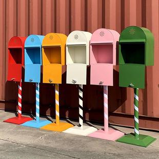 Retro iron mail box poster model decoration restaurant bar shopping mall photo decoration photography props