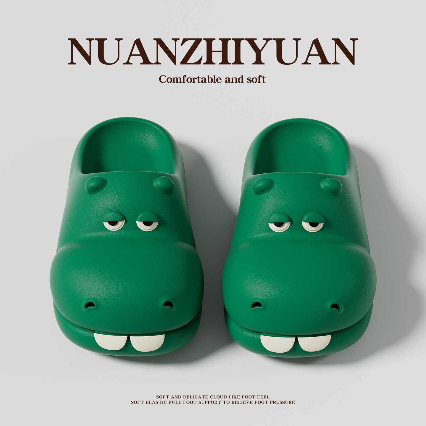 Funny Hippo Slippers Wholesale Summer Cartoon Couple Outdoor Wear Feels Like Stepping on Poop Indoor Home Use EVA Sandals for Women