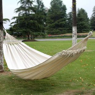 New White Thick Hammock Outdoor Children Adult Camping Home Double Dormitory Indoor and Outdoor Anti-rollover Swing
