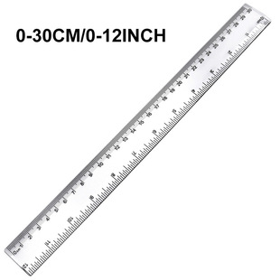 20/30cm transparent plastic ruler double scale teachers painting teaching measuring tools students learning stationery