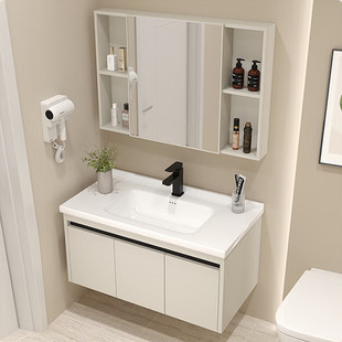Thickened Honeycomb Aluminum Bathroom Cabinet Combination Bathroom Sink Wash Basin Integrated Intelligent Mirror Cabinet