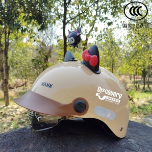 New national standard 3C certification electric motorcycle helmet men's and women's summer retro half helmet four seasons breathable lightweight helmet
