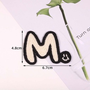 Embroidery Factory Clothes Hair Card Decoration Accessories Handmade DIY Embroidery Stickers Selection All-match Smiley Letter Embroidered Cloth Stickers