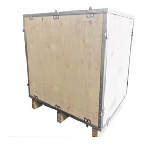 Factory Direct Sales Logistics Export Steel Belt Wooden Box for Packaging and Transportation, Removable Fumigation-free Plywood Wooden Box