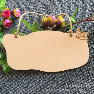 Деревянный список креативных DIY деревянный бренд подвеска домашних животных рукописный пустой деревянный бренд украшения двери оптом