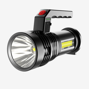 Трансграничный новый фонарик COB USB-зарядка с боковой лампой бытовой светодиодный Многофункциональный пластиковый портативный фонарик