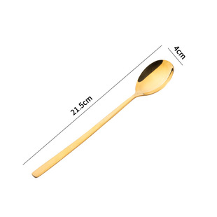 Stainless Steel Long Handle Creative Restaurant Hotel Tableware Gift Korean Style Square Handle Spoon Fork Steak Knife Fork Spoon LOGO