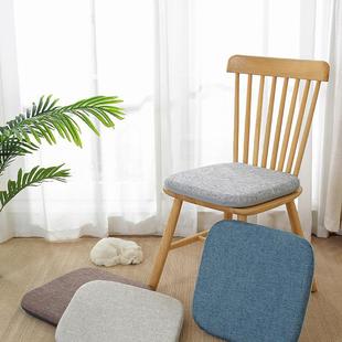Four Seasons linen memory cotton cushion office long-term chair cushion stool cushion non-slip student fart cushion dining table dining chair new style