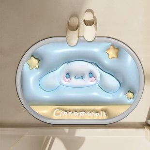 Cartoon 3D visual expansion diatom mud floor mat toilet easy dry non-slip foot Mat toilet bathroom absorbent mat