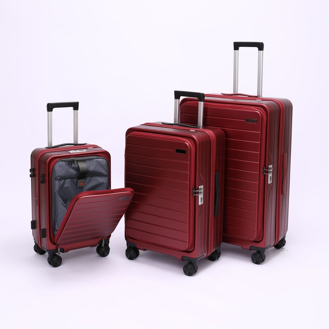 Multifunctional Suitcase with Front Opening, Travel Suitcase, Carry-On Suitcase, Anti-Drop Trolley Case, 2025 Waterproof Front-Opening Lid